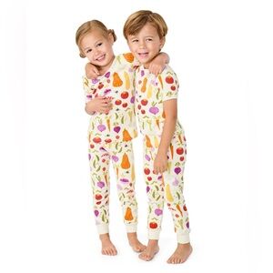 Gymboree NEW White Pajama Set with Colorful Print